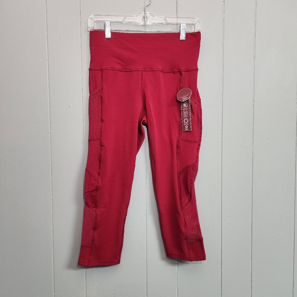 RAG Missy Cherry Red Light Weight Active Leggings